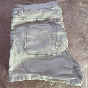 white jean shorts